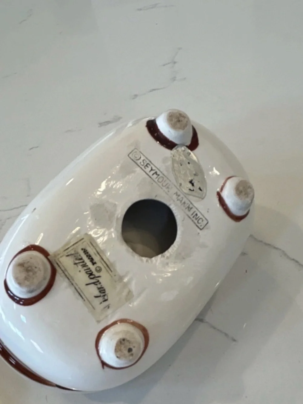 Seymour Mann Ceramic Lion Soap Dish - Yellow and White